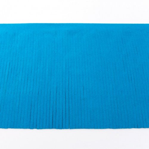 Fransenband - aqua - Wildkunstleder